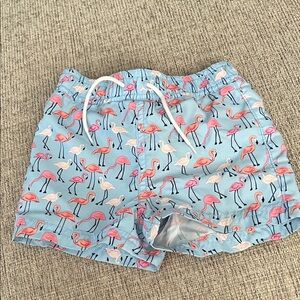 Janie and Jack Flamingo Print Swim Shorts